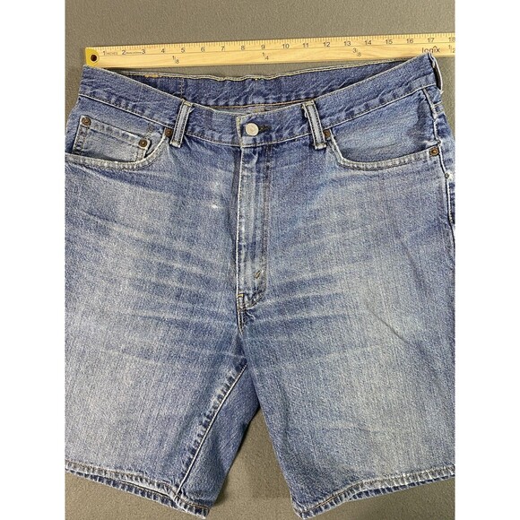 Levi 550 Jean Shorts Mens 34x9 Blue Relaxed Straight  Denim Jorts Tag 36 * - Picture 4 of 14